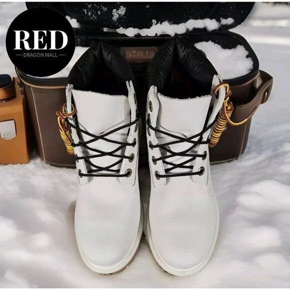 Timberland Premium 6" Light Grey Waterproof Ankle Boots Shoes - Women's Size 7 - Picture 7 of 16